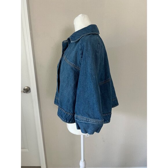 ZARA gently used oversized opal swing denim jacket oversized small - Picture 3 of 7